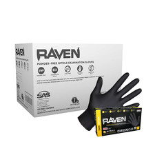 SAS Raven Black Nitrile Gloves Powder Free 7mil (10/Boxes of 100) (XL) picture