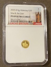 2025 Aldeney 0.5g Una & Lion NGC PF 69 Ultra Cameo Great Britain picture