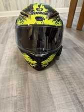 SOMAN Full Face Motorcycle Helmet M Dual Visor Bluetooth DOT Black Green picture
