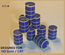 (20) - 55 Gallon Drum Barrels HO Scale Lot Walthers Herpa Promotex Wiking H0 picture