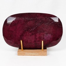 1.84Kilo Natural Dark Red Ruby Oval Faceted Cut Earth mined Huge Museum Size Gem picture