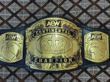 AEW CONTINENTAL CHAMPIONSHIP BELT ALL ELITE WRESTLING TITLE 4MM BRASS ADULT SIZE picture