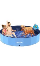 VISTOP Jumbo Foldable Dog Pool, Hard Plastic Shell Portable Swimming Pool for... picture