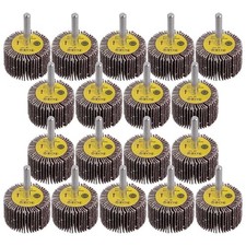 18 Pcs Flap Wheel Sander Set 80 Grit 1/4