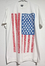 New Vintage T-Shirt Men American Flag USA 50/50  Screen Stars Best 1980's XL picture