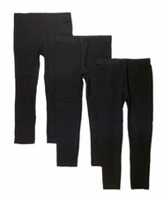 Studio 3 Girls Three-Pack Black Leggings Size 4 5/6 6X 7/8 10/12 14/16 picture