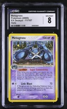 CGC 8 Metagross 11/107 EX Deoxys Holo Pokemon Card picture