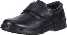 School Issue Boys Eddie Shoes, Black Leather, Size 2.5M Youth, NIB picture