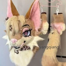 Fursuit Long Fur Husky Fox Mascot Head Party Halloween Fur Cosplay-Promotion picture