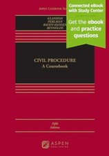 Civil Procedure: A Coursebook - Hardcover, by Glannon Joseph W; - Very Good i picture