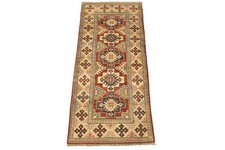 Kazak Runner 2’3” x 4’11” Red Wool Tribal Hand-Knotted Oriental Carpet picture