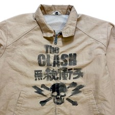 Vintage The Clash Jacket Punk Rock 80s Japan Tour T Shirt Stencil Skull DIY RARE picture