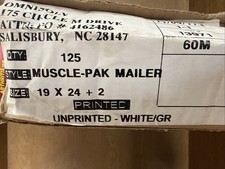 125 Count Muscle-Pak Mailer 19x24x2 Shipping Bags Unprinted-White picture