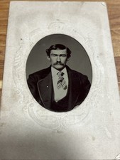 Antique Tintype Fashionable Man  Original Tintype Photo picture