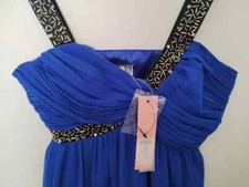 NEW LIPSY LONDON Size UK 8 Blue Chiffon Dress Jewelled Prom ~ Races ~ Wedding picture