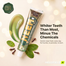 NEEM Toothpaste, Natural and Organic ingredients, Fluoride Free & Free Gift picture