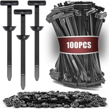100 PCS Nylon Universal Cable Tie Buckle，Heavy Duty Self-Locking Zip Ties Holder picture