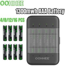 4/8/12/16 PCS 1300mWh AAA Rechargeable Lithium Battery 1.5V Charging Storage Box picture