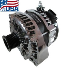 CHROME ALTERNATOR HIGH 300A FOR CHEVY SILVERADO 1500 2500 3500 4.3 4.8 5.3 6.0L picture