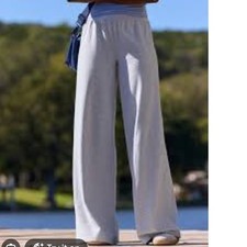 OFFLINE by Aerie Women XS Gray Wide Leg Sweatpants Modal Blend Lounge Pants picture