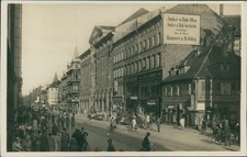 Postcard (a62) Baden-Württemberg Karlsruhe around 1920 Kaiserstraße Advertising Jun picture