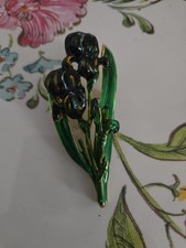 Rare Vintage MFA Gold Tone Iris Brooch Museum Of Fine Arts picture