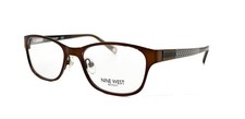NEW NINE WEST NW1057 210 SATIN BROWN AUTHENTIC EYEGLASSES 47-16-135 picture