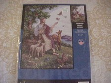 Janlynn JESUS WITH ANIMALS Counted Cross Stitch Kit 008-1813 Unopened picture