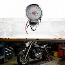Universal Fit Motorcycle Tachometer with Clear LED Backlit Display picture