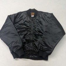 Vintage 90s NY Daily News Satin Bomber Jacket XL Embroidered Twin Towers NYC USA picture