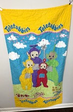 1998 vintage Teletubbies Quilted Multicolor complete Toddler bet set (read) picture