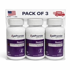 3 Pack EyePromise Restore Macular Health Supplement 180 Softgels NEW SEALED USA picture