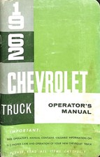 Vintage 1962 Chevrolet Truck Operator's Manual GM Canada Oshawa OEM picture