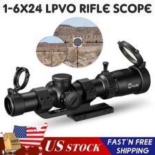 CVLIFE 1-6x24 LPVO Rifle Scope R/G Illumination Optics Scope + Double Ring Mount picture