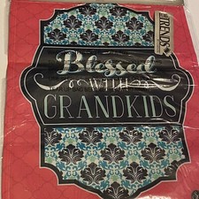 Garden Flag Blessed With Grandkids Double Sided By Carson 12.5in X 18in 46534 picture
