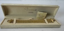 Veronese Italy Sterling Silver 925 18k Gold Vermeil Wide Mesh Bracelet 7.5
