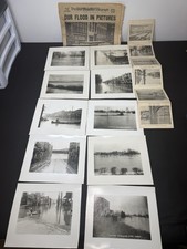 Rare Original Photo Lot & Newspaper 1936 Flood Of Harrisburg Pennsylvania  picture