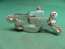 NICE GOOD PAIR OF CROCKETT RENALDE WESTERN COWBOY SPURS picture