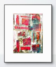 Original Abstract Expressionism 9X12 Windows Paper Ink Handmade Signed 14 picture