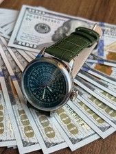 Watch 24h Mechanical Raketa Wrist Men Soviet USSR Polar Day Russian Rare Green picture