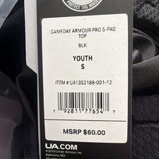 Under Armour Game Day Armour Pro 5-Pad Top Youth small Black picture