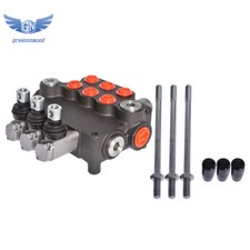3 Spool 21 GPM Hydraulic Monoblock Double Acting Control Valve SAE Ports picture