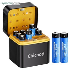 CHICNOD 12x USB-C 1.5V Batteries Batteries Charger AAA Lithium Pack Rechargeable picture