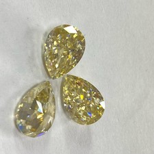 10.50CT Natural Yellow Diamond Pear Cut VVS1 D Grade Certified Loose Diamond 3PC picture
