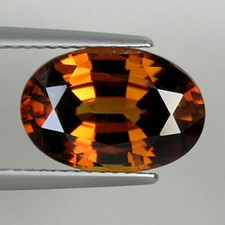 5.97 ct ULTRA RARE TOP GRADE IMPERIAL ORANGE  RED  NATURAL ZIRCON UNHEATED SQ picture