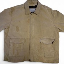 Wilsons Leather Jacket Mens Medium Tan M. Jacket Zipper Vtg picture