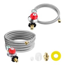 6FT/12FT High Pressure LP Regulator with Gauge, Adjustable 0-30PSI for Smoker-US picture
