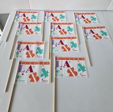 Vintage 1984 Los Angeles Olympics Welcome LA 84 Flags Handheld Lot Of 10 LAOOC picture