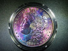 AU++/UNC 1885 MORGAN SILVER DOLLAR BEAUTIFULLY TONED COLLECTOR QUALITY M-2298 picture