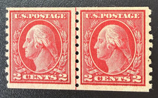 US Scott #413, 1912, Unused, OG, Guide Line Pair, PF Cert picture
